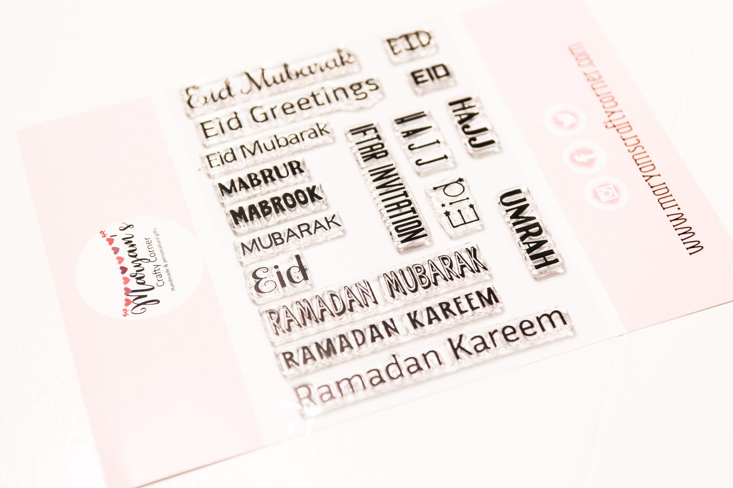Eid Mubarak , Ramadan Kareem, Mabrook , Islamic, Eid stamps for card makers, Clear Edi and ramadan stamps perfect for Eid card making