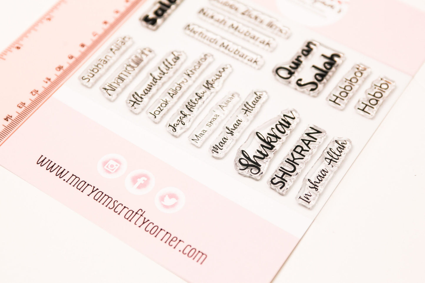 Arabic Stamp Set: 18 Unique Islamic Designs for DIY Card Making and Crafts, Stamp Your Way to Creativity 18 Exquisite Arabic Card Stamps