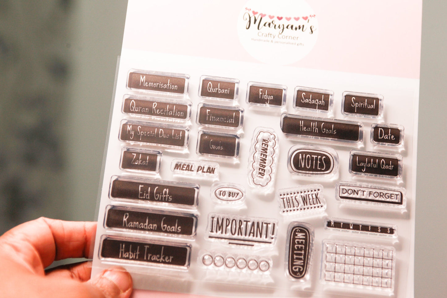 Unique Islamic , Arabic Planner stamps, perfect ink stamping for Ramadan and Islamic Planner stamping