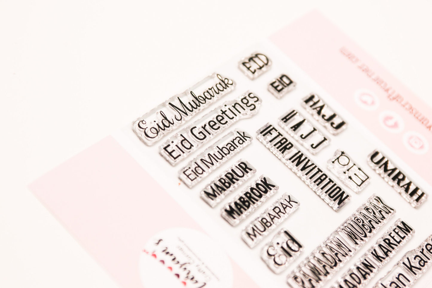 Eid Mubarak , Ramadan Kareem, Mabrook , Islamic, Eid stamps for card makers, Clear Edi and ramadan stamps perfect for Eid card making