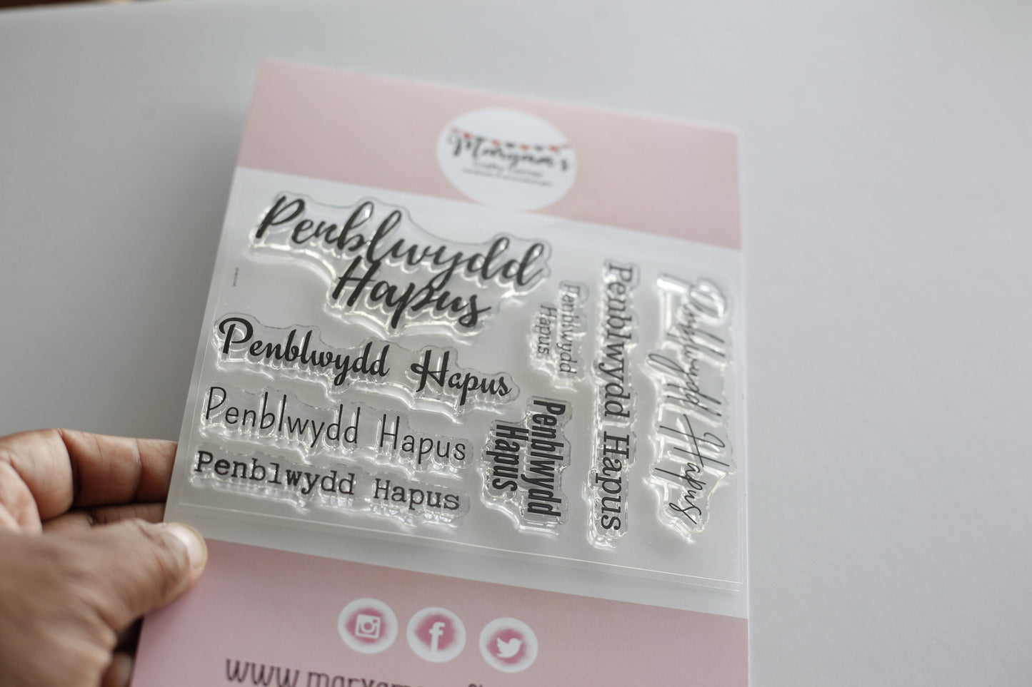 Welsh Happy Birthday Stamps, Penblwydd Hapus stamps for Making welsh birthday cards, tags and personalising welsh wrapping paper