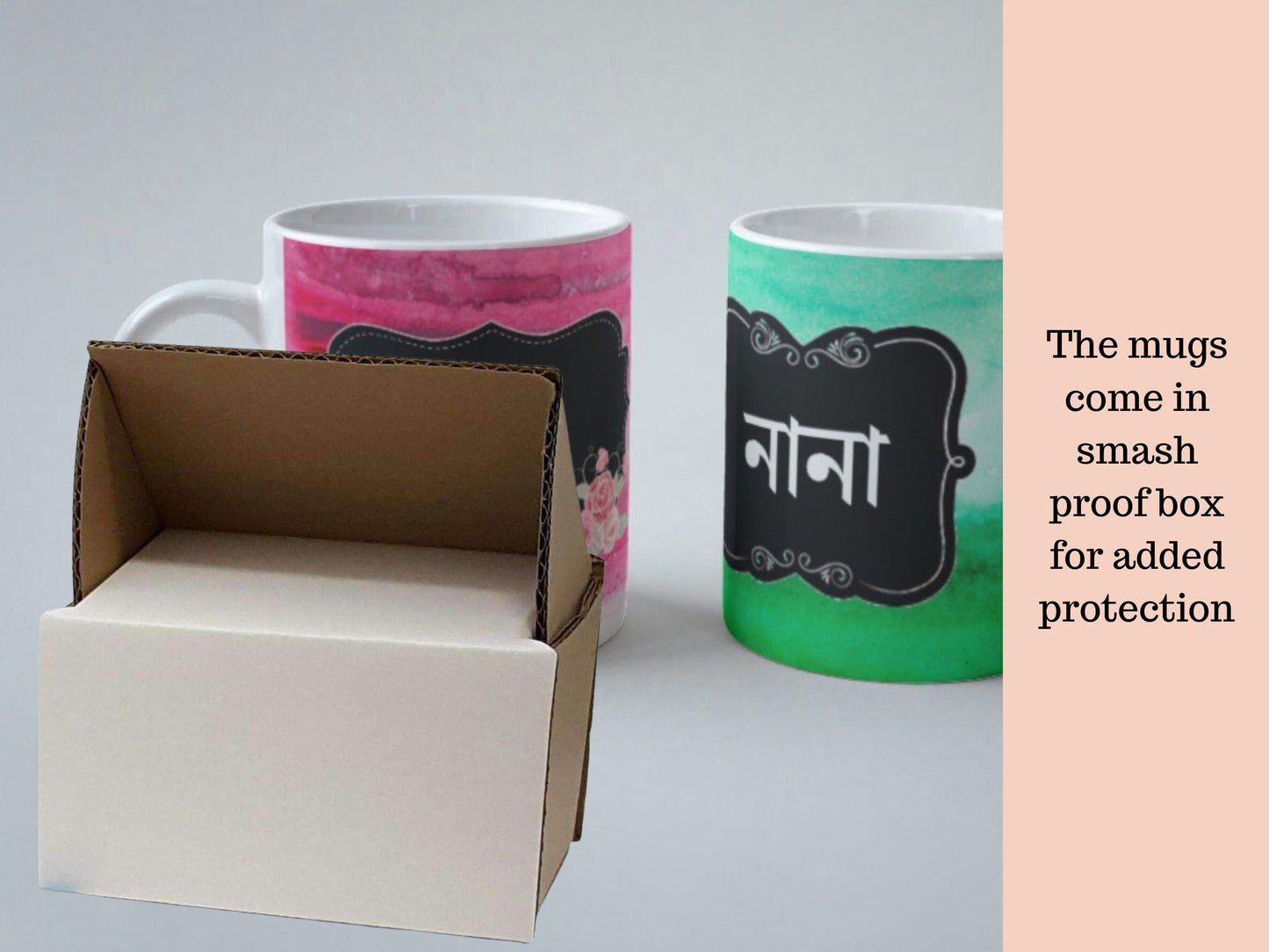 Nani or Nana mug in Bangla font, Bengali mug for your grandmother for her Birthday, Bangla mug can be gifted for Eid or mothers day