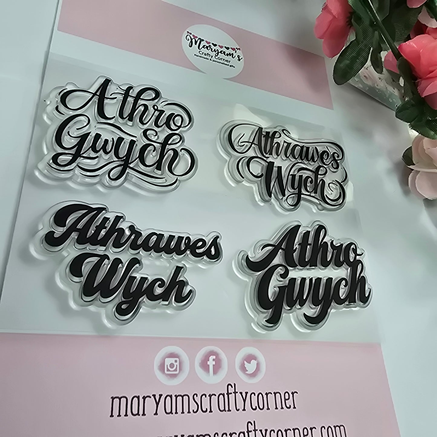 Welsh Teacher Stamp Set - Athro/Athrawes Gwych | Perfect for Crafting, Card Making, and Teacher Gifts,Handmade Welsh Designs