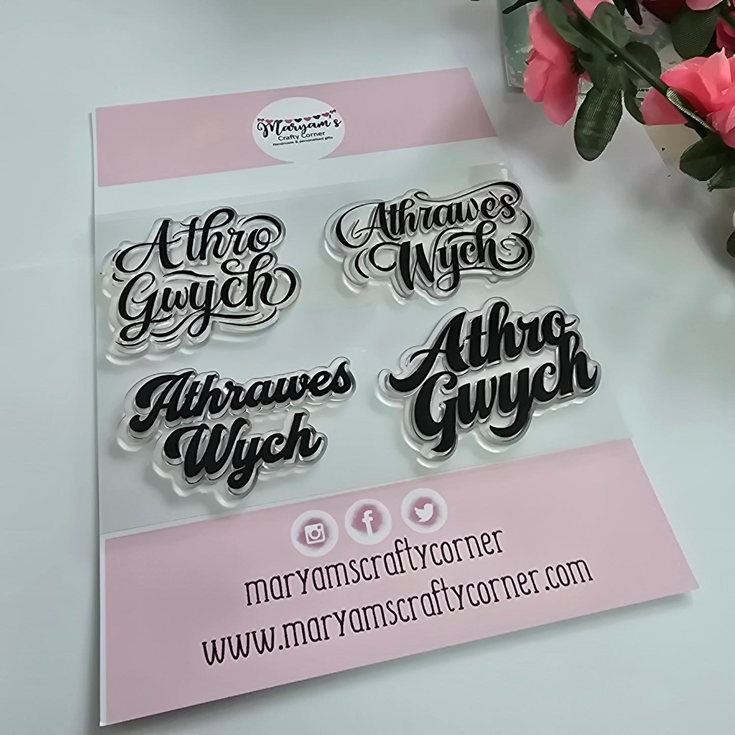 Welsh Teacher Stamp Set - Athro/Athrawes Gwych | Perfect for Crafting, Card Making, and Teacher Gifts,Handmade Welsh Designs