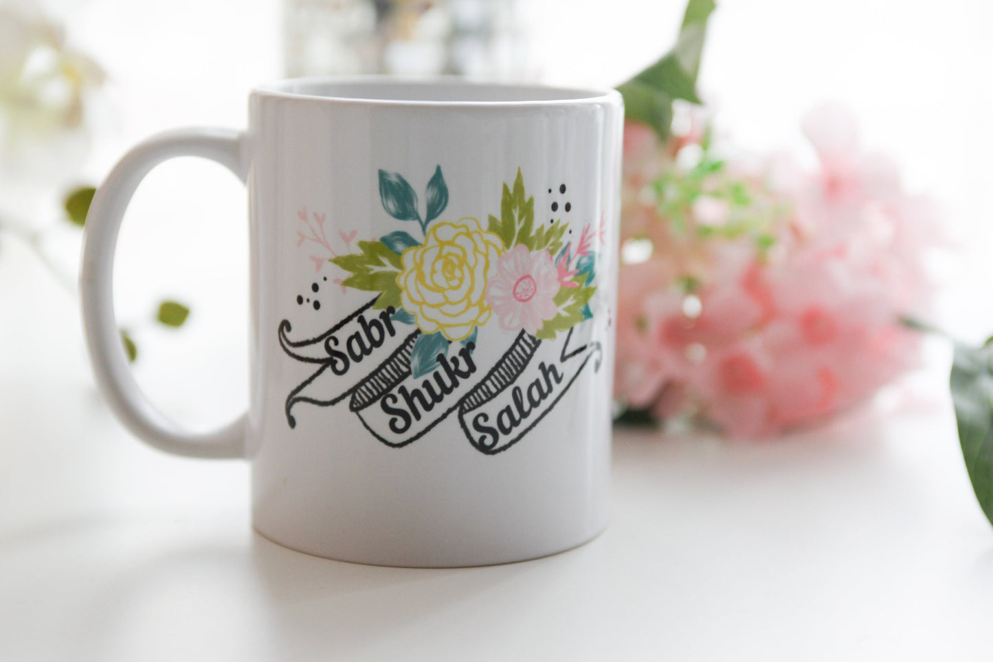 Eid Gift Sabr Shukr Salah Mug ideal for Eid, birthday gift
