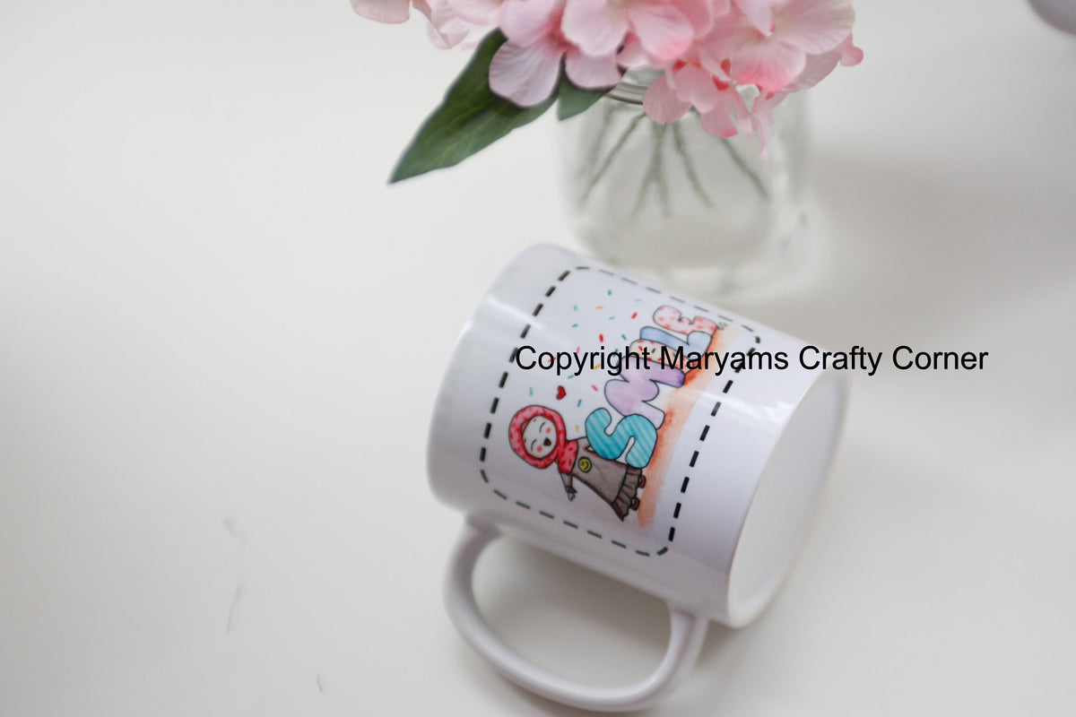 Islamic Mug,Hijabi Mug, Ramadan, Muslim Mug, Eid Mug, Personalised Mug, Arabic Mug, Muslimah Mug, Arabian Mug, Ramadan Mug, Coffee Tea Mug