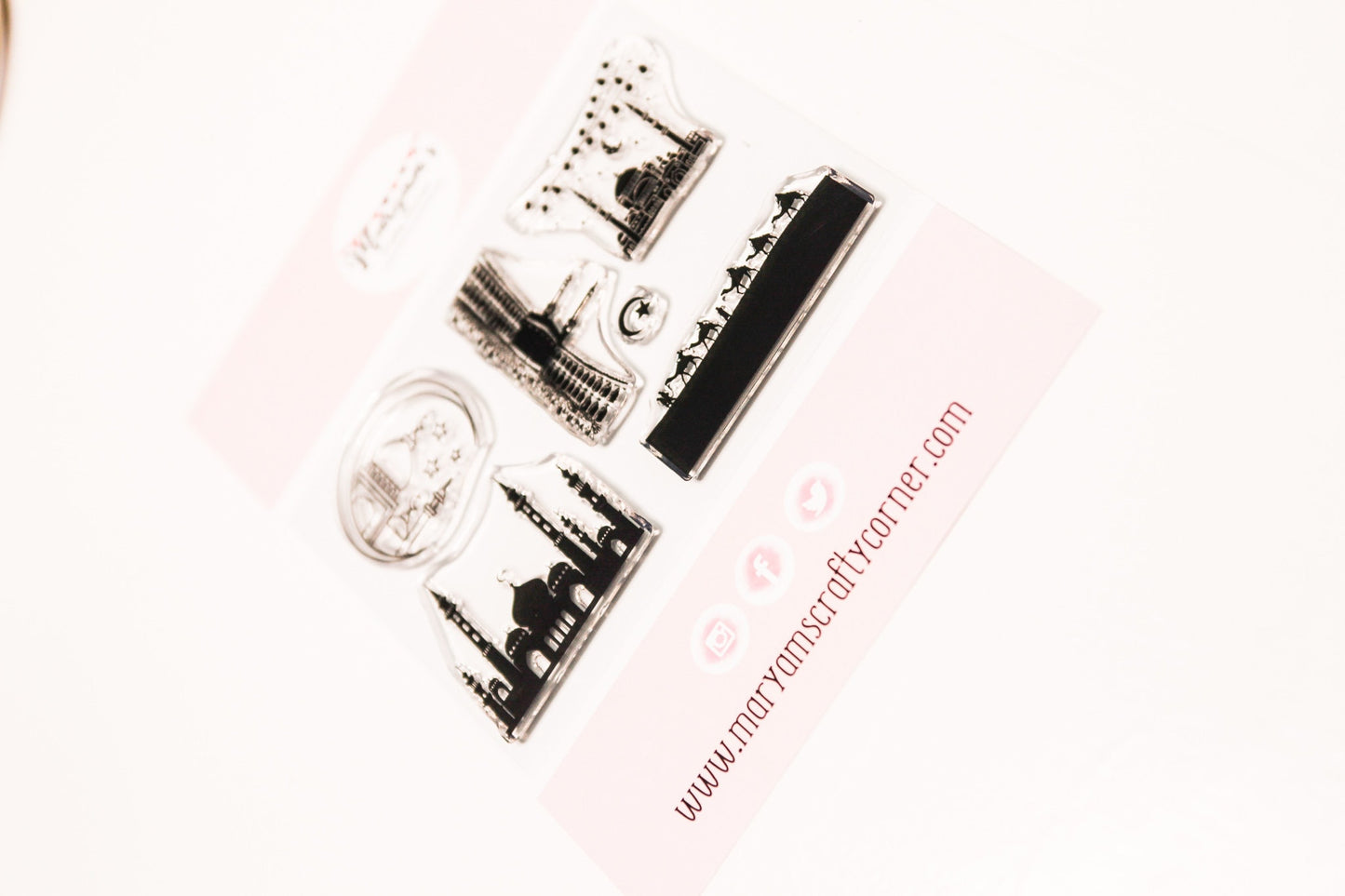 Pack of 6 Eid clear stamps for ramadan, eid islamic greeting cards, Perfect clear stamps celebrating eid & ramadan, wonderful crafting idea