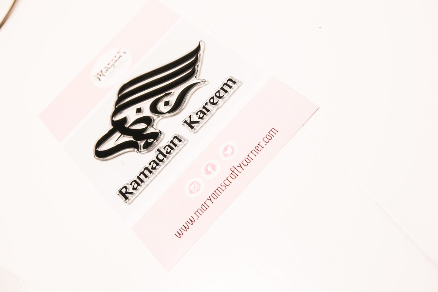 A6 packet of unmounted islamic greeting stamps Ramadan Kareem stamp. Calligraphy  english ramadan kareem. Ideal for making islamic Cards