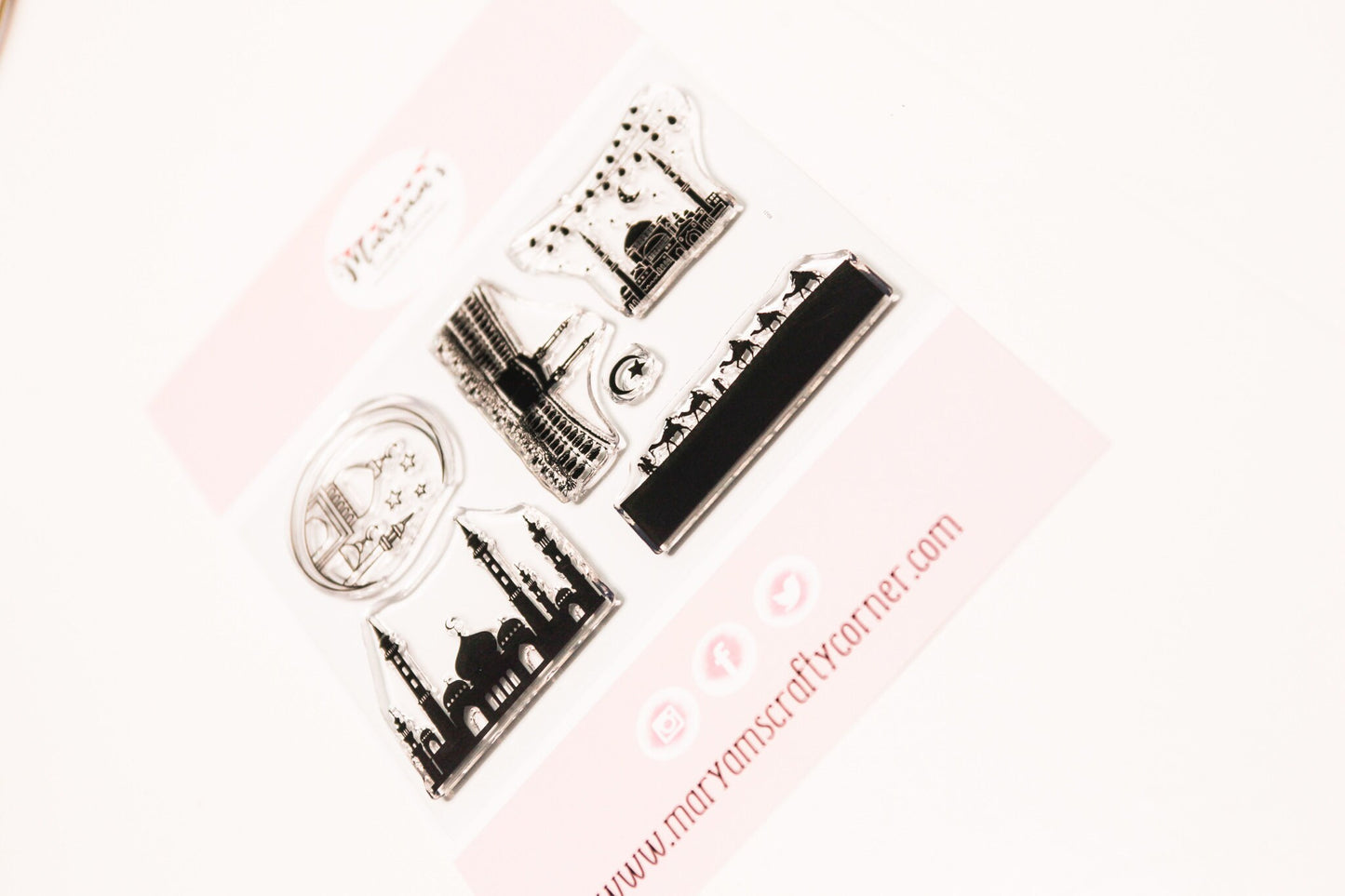 Pack of 6 Eid clear stamps for ramadan, eid islamic greeting cards, Perfect clear stamps celebrating eid & ramadan, wonderful crafting idea