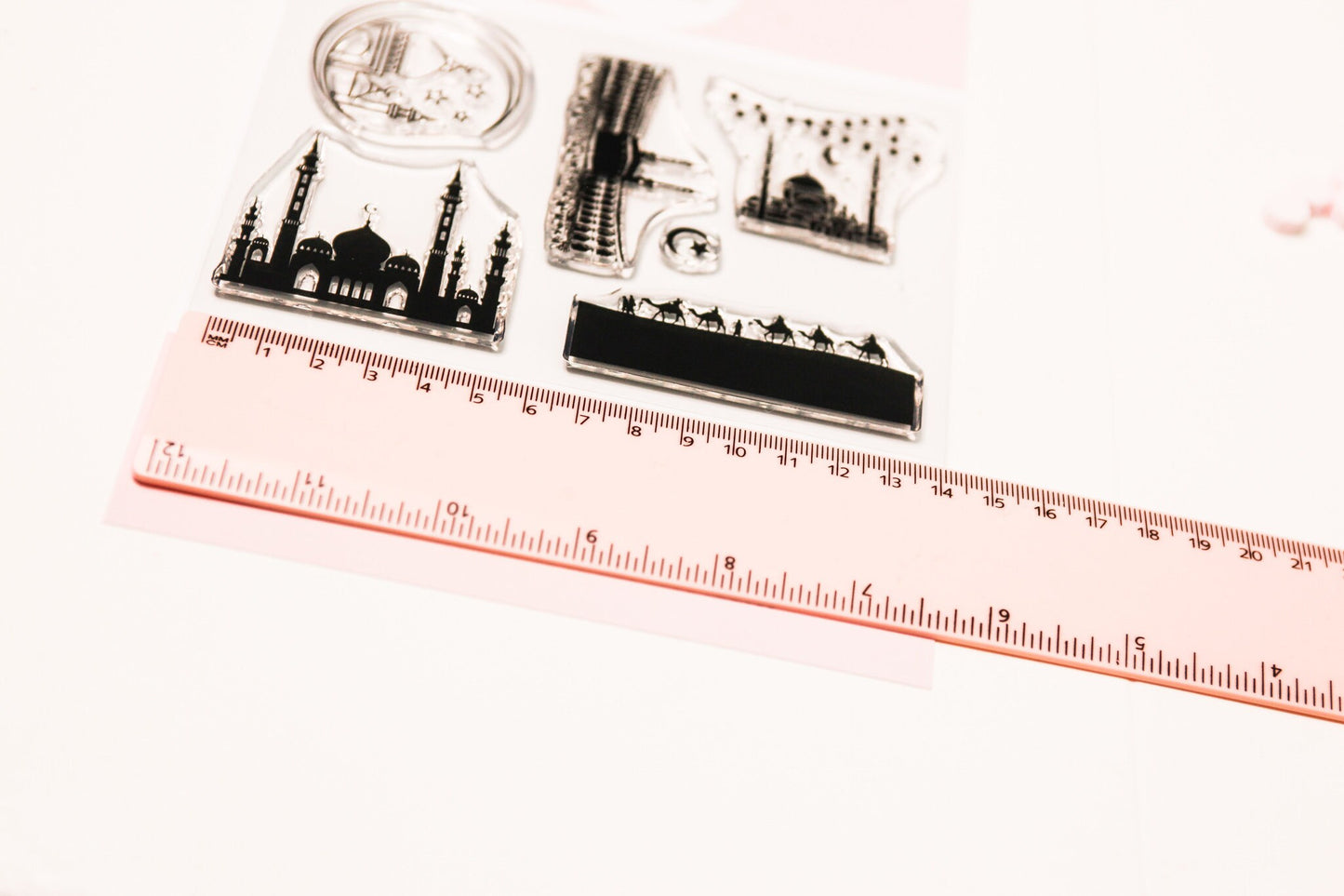Pack of 6 Eid clear stamps for ramadan, eid islamic greeting cards, Perfect clear stamps celebrating eid & ramadan, wonderful crafting idea