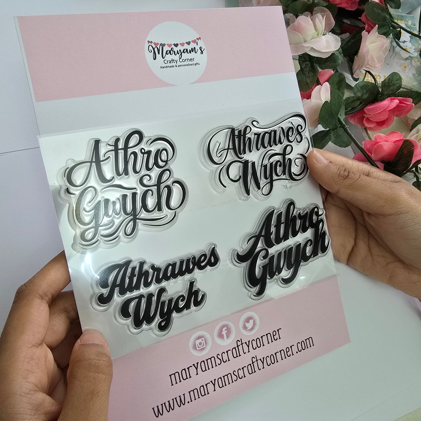 Welsh Teacher Stamp Set - Athro/Athrawes Gwych | Perfect for Crafting, Card Making, and Teacher Gifts,Handmade Welsh Designs