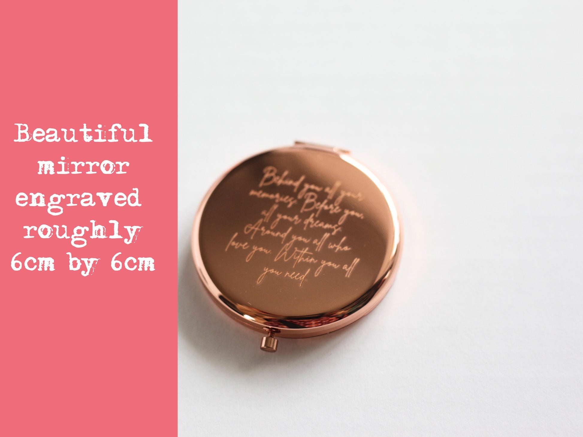 Gift box with mirror engraved gift inside, graduation gift, mothers day gift, islamic gifts, wedding gift box