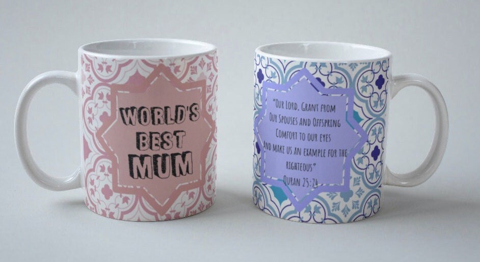 Mum and Dad, Abba Amma Mug Eid gift set, Bangla Mugs for parents who love floral design, Tea mugs in Bangla design, Bangle Coffee Mugs