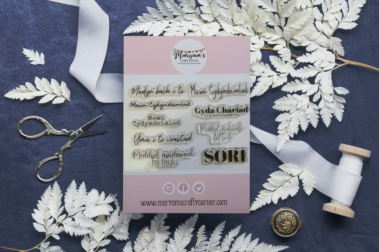 Welsh Stamps for making greeting cards , Meddwl amdanoch , SORI, Perfect A6 of welsh greetings for making cards, tags, your own tissue paper