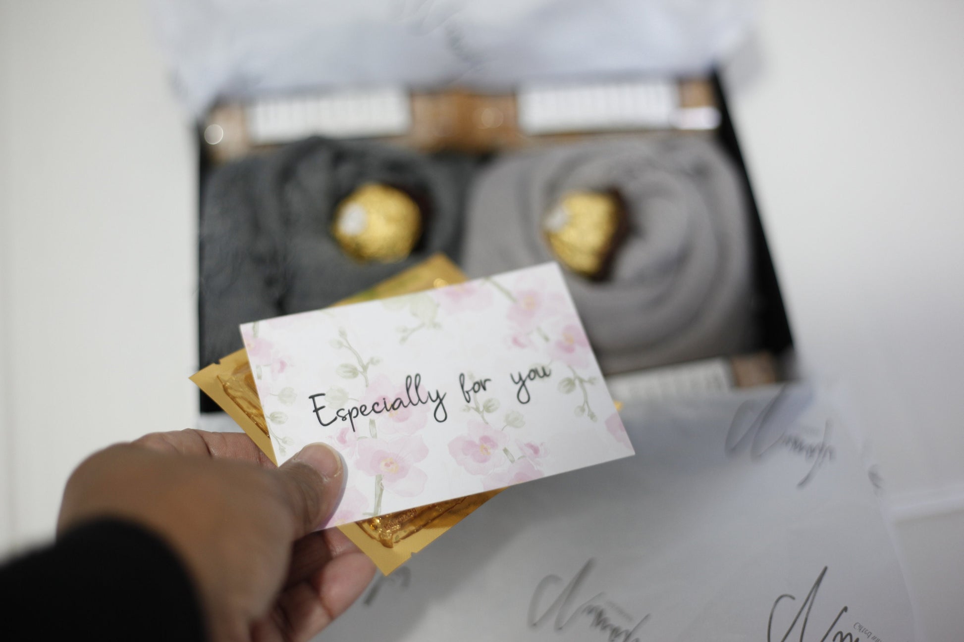 Grey Hijab Gift Box Set with Distressed Edge Scarves and Handmade Bath Salts - Perfect for Eid or Any Occasion, Perfect gift for her on Eid