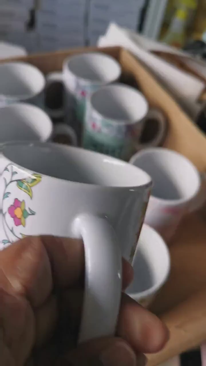 Dada and Dadi Mug Eid Gift Set, Floral Bangla Design Tea Mugs, Bangle Coffee Mugs, Bangla Floral Tea Cups for Dada and Dadi , Eid Gifts
