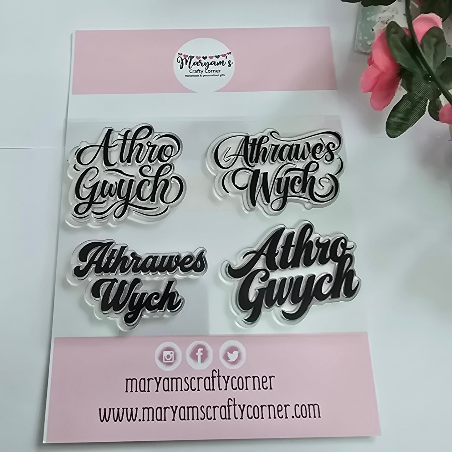 Welsh Teacher Stamp Set - Athro/Athrawes Gwych | Perfect for Crafting, Card Making, and Teacher Gifts,Handmade Welsh Designs