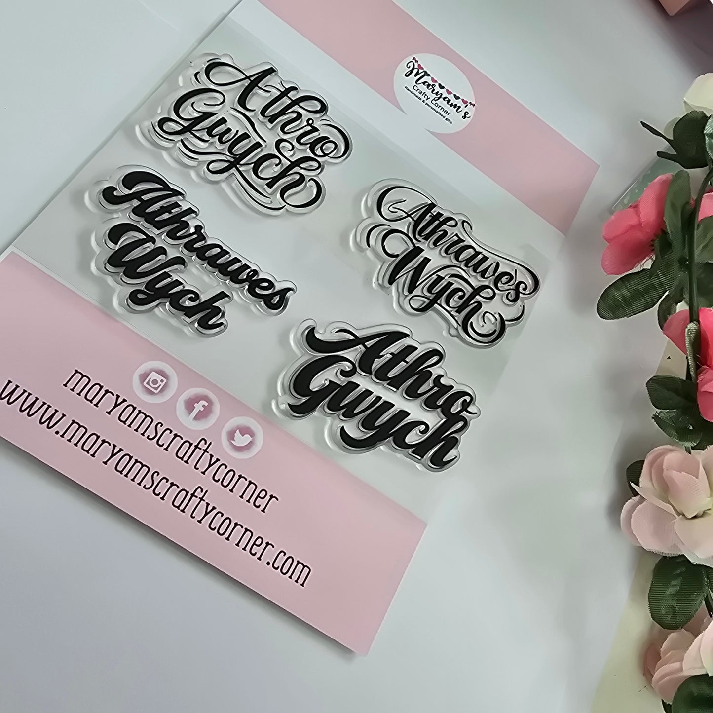 Welsh Teacher Stamp Set - Athro/Athrawes Gwych | Perfect for Crafting, Card Making, and Teacher Gifts,Handmade Welsh Designs