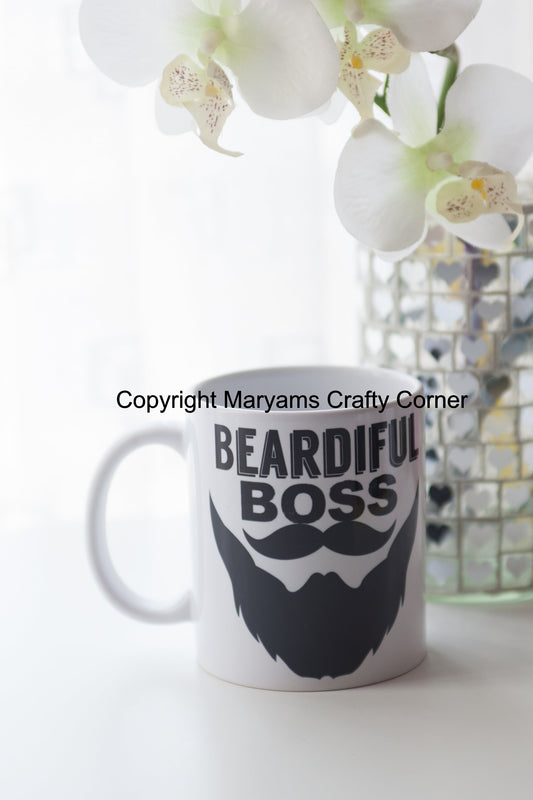 Bearded Boss mug, Ideal for that bearded man in your life, Great Eid or Birthday present