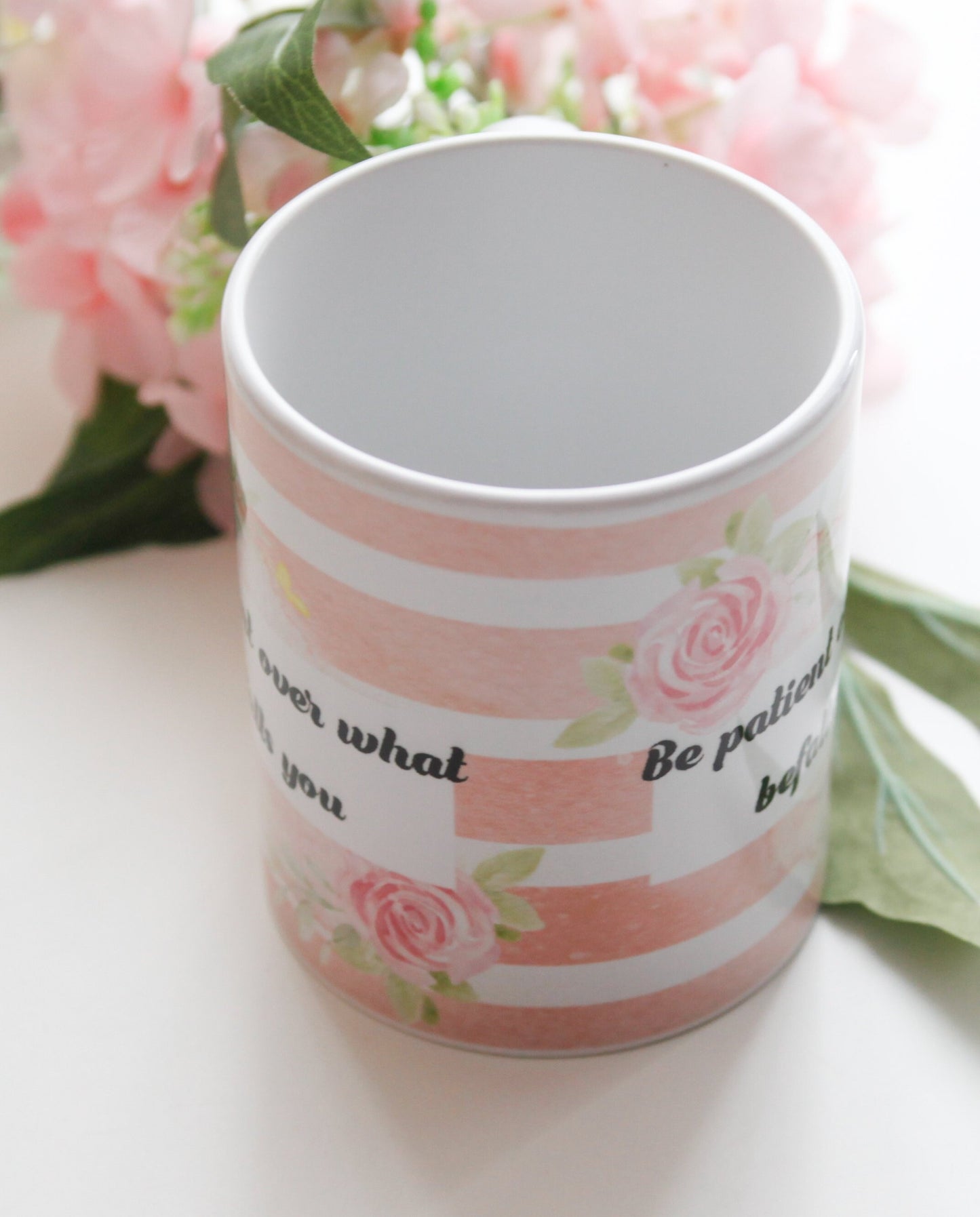Eid GiftBe patient over what befalls you islamic quote mug, ideal for Birthday or Eid