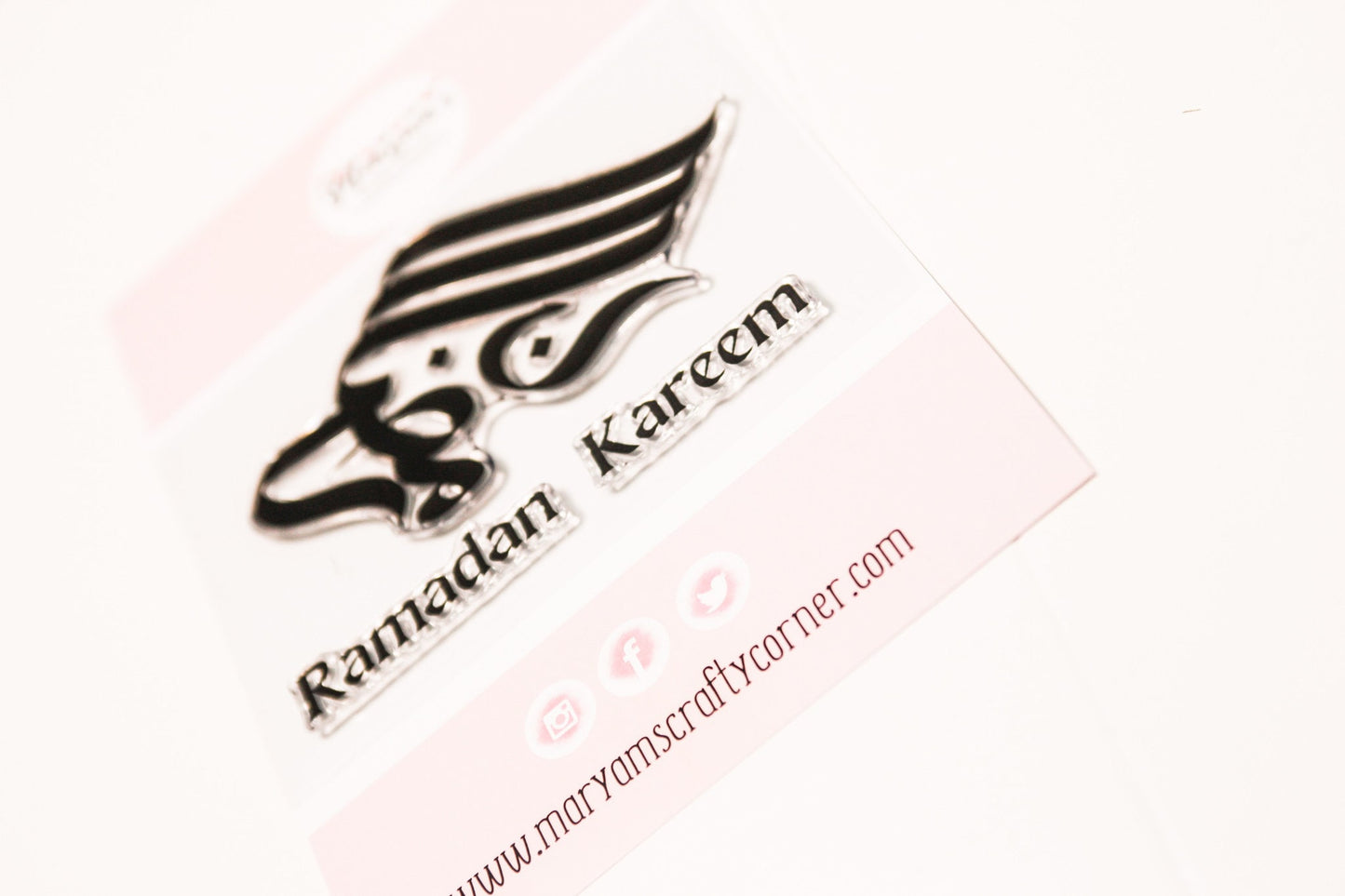 A6 packet of unmounted islamic greeting stamps Ramadan Kareem stamp. Calligraphy  english ramadan kareem. Ideal for making islamic Cards