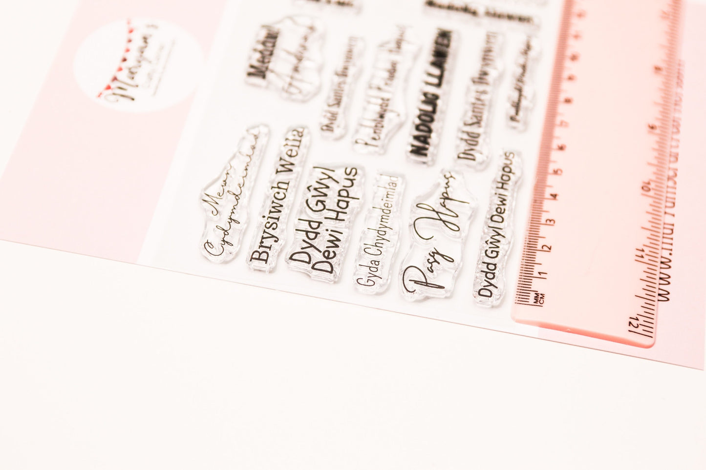 Clear Welsh stamps, Rubber welsh Stamps, Nadolig Llawen, Pasg Hapus and many more in a pack, Welsh language clear stamp