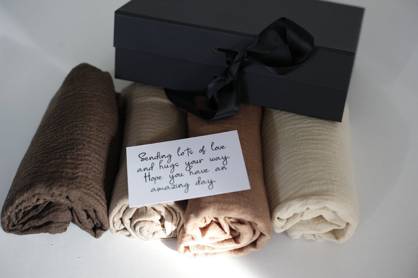 Gift Box for Ladies, 4 pack crinkle cotton scarves, Cotton Hijabs