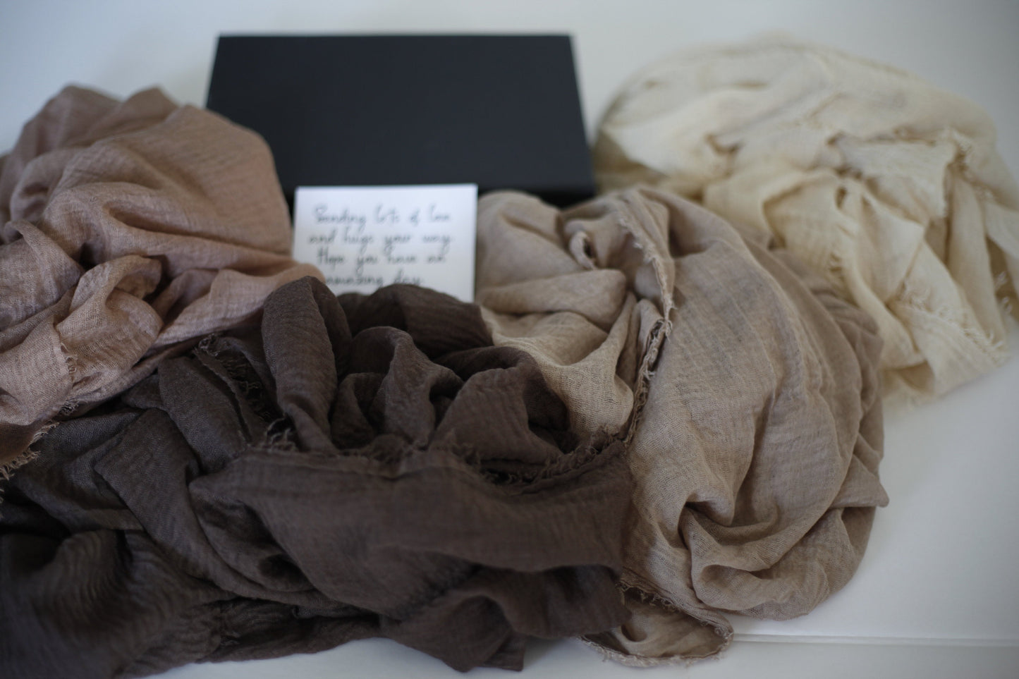 Gift Box for Ladies, 4 pack crinkle cotton scarves, Cotton Hijabs